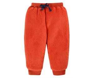 Frugi Boy's Ted Fleece Pull Ups in Orange | Size: 0-3 m Frugi Orange 0-3 m