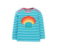 Frugi Girl's Bobby Applique Top in Blue | Size: 3-6 m Frugi Blue 3-6 m