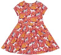 Frugi Kids 95% Organic Cotton Spring Skater Dress - - Size: 8-9y