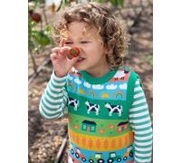 Frugi male Pure Cotton Farm Knitted Vest (0-5 Yrs) - 9-12M - Multi, Multi