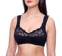 frugue Women's Cotton Comfort Non Wired Bra Black UK 46 F