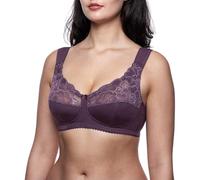 frugue Women's Cotton Comfort Non Wired Bra Burgundy UK 42 F