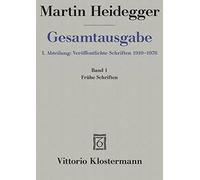 Martin Heidegger, Fruhe Schriften (1912-1916) (Martin Heidegger Gesamtausgabe)