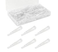 FRUHLING Transparent Plastic Clothes Pegs, 300 Pieces, U Shape Alligator Clips for Fabric, Shirts, Ties, Socks, Trousers, Blankets, Towels
