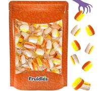 Fruidles Halloween Candy Corn Lollipops, Balls, and Barrels Candy Suckers, Great for Halloween Party Goody Bag Fillers, Individually Wrapped (Halloween Candy Barrels, Half-Pound)