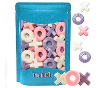 Fruidles Valentine's Day Hugs & Kisses Rubber Candy, Allergy Friendly, GMO Free, No Artificial Sweeteners (Half Pound)