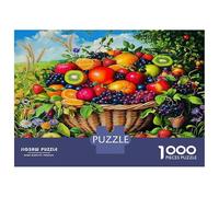 Fruit 1000 Piece Cardboard Jigsaw Puzzle Family Fun Educational Parent-Child Overflowing Fruit Basket Puzzle Game for The Whole Family Puzzle Lovers 70x50cm/1000pcs