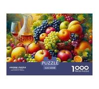 Fruit 1000 Pieces Puzzle for Adults & Kids | Detailed -Abundant Fruit Harvest Puzzle Impossible Hard Challenging Great Gift Idea52x38cm/1000pcs