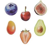 Fruit Acrylic Bookmarks 6Pc Transparent & Fresh Book Mark for Book Lovers Writers Readers Children Teens Men Women Adults B