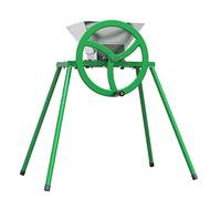 Fruit and Apple Crusher with Flywheel and Stand - 7L Stainless Steel Manual Juicer Grinder, Fruit Scratter Pulper for Wine and Cider Pressing