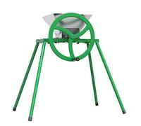 Fruit and Apple Crusher with Flywheel and Stand - 7L Stainless Steel Manual Juicer Grinder, Fruit Scratter Pulper for Wine and Cider Pressing