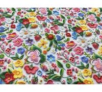 FRUIT AND FLOWERS 3D FABRIC, DECORATION FABRICS, CRAFT FABRICS, 100% COTTON FABRICS, FABRICS BY THE METRE, 1 METRE X 140 CM