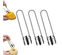 Fruit and Vegetable Corer Tool, Red Bell Pepper Seed Corer, Stainless Steel Fruite Corer, Apple Core Remover with Ergonomic Handle, for Vegetables Fruit Corer Kitchen Gadget (3)