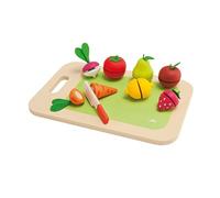 Fruit and vegetable cutting board (9 pcs) | Sevi | Wooden role-playing games for children. Accessories fake toy Food 27x18cm | Pretend play | model 82320