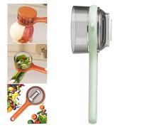Fruit and Vegetable Peeler with Storage Box, Multi-Function Double-Sided Peeling Knife with Catcher, 2 in 1 Stainless Steel Storage Peeler with Container Box for Carrot, Apple, Potatoes(Green)