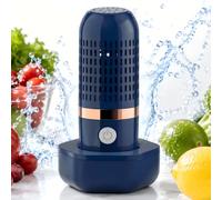 Fruit and Vegetable Purifier Cleaner Machine, Cordless Food Purifier with OH-ion Technology, IPX7 Waterproof Detachable Base Portable Washer, USB Fruit Veg Washing Device for Berries Rice Fish Poultry