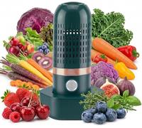Fruit and Vegetable Purifier Cleaner Washing Machine Capsule Shape Cleaner Device OH-ion Purification Technology for Cleaning Veggie Grains Rice Meat Seafood (B)