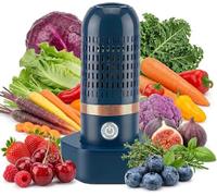 Fruit and Vegetable Purifier Cleaner Washing Machine Capsule Shape Cleaner Device OH-ion Purification Technology for Cleaning Veggie Grains Rice Meat Seafood (A)