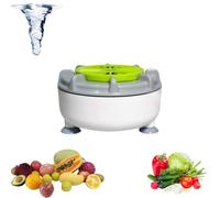 Fruit and Vegetable Washer, 2026 Upgraded Portable Fruit Cleaner Device with Dual-Action Swirl & Ultrasonic Tech, IPX7 Waterproof Rechargeable Food Purifier for Fruits, Veggies, Meat (White_Type-C)