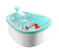 Fruit and Vegetable Washer - Double Layer Salad Spinner with Vegetable Washing Basket and Manual Draining Rack for Efficient Household Use