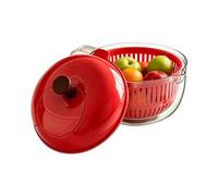 Fruit and Vegetable Washer, Salad Spinner Small Salad Washer and Spinner, Hand-Cranked Cleaning Container, Fruit Washing Bowl with Strainer, for Salads Berry Lettuce Home Kitchen