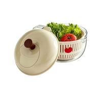 Fruit and Vegetable Washer, Salad Spinner Small Salad Washer and Spinner, Hand-Cranked Cleaning Container, Fruit Washing Bowl with Strainer, for Salads Berry Lettuce Home Kitchen