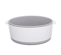 Fruit and Vegetable Washing Machine Electric Double Layer Efficient Time Saving Multifunctional Vegetable Washer Basket for Kitchen Home Use ABS Material (White)