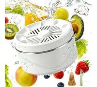 Fruit and Vegetable Washing Machine, Portable 4-Level Adjustment Fruit Produce Cleaner Device with Deep Cleaning Technology, Long Battery Life Fruit and Vegetable Washer for Home Kitchen (white,1)