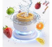 Fruit and Vegetable Washing Machine, Portable Fruit Cleaner Device for Meat Grains Seafood, Hydroxyl Ion Veggie Purifier with USB Charging Base, IPX7 Waterproof Wireless Food Purifier for Home(White)