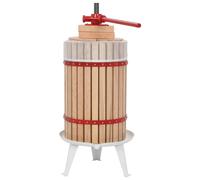 Fruit and Wine Press with Cloth Bag 24L Oak Wood Juice Squeezer Maker vidaXL