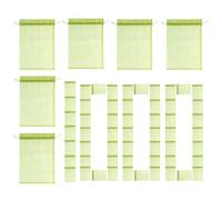 Fruit Bags, 100 Pieces Green Mesh Netting Bag, Reusable Drawstring Barrier Covers, 6x8 Inch Plant Protector Sleeves for Grape, Tomato, Garden Veggies, Strawberry, Mango, Blueberry