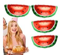 Fruit Balloons, Fruit Balloon Decoration - 4 Pieces Fruit Aluminium Foil Balloons - Tropical Strawberry Watermelon Jumbo Balloons, Food Balloons, Photo Props, Party Decorations for Birth