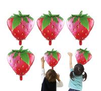 Fruit Balloons, Fruit Balloon Decoration | 4 Pieces Fruit Shaped Foil Balloons | Tropical Strawberry Watermelon Jumbo Props Party Decorations for Gender Reveal Birthday