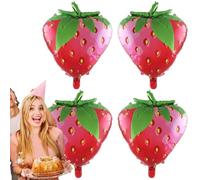 Fruit Balloons, Fruit Balloon Decoration, Pack of 4 Summer Fruit Balloons - Summer Tropical Strawberry Watermelon Jumbo, Photo Props for Birthday Gender Reveal Wedding Party