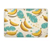 Fruit Banana Floral Leaf Yellow Cyan Toddler Mattress Pads Waterproof Washable Diaper Changing Pad Changing Diaper Pads for Infant Baby, 52" L x 34" W impermeables para cama