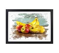 Fruit Bananas Apples Pears V3 Framed Print | A2 Black Framed Wall Art | Ready to Hang | Modern Food Picture | Living Room Bedroom Lounge Office