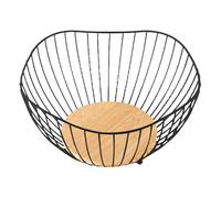 Fruit Basket - 10.43 Inches Fruits Organizer for Bread Storage, Snack Holder with Multi Functional Design, Kitchen Accessories for Counter Table, Metal Frame, Portable Purpose