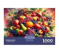 Fruit Basket 1000 Piece Jigsaw Puzzle for Adults Paper 1000pc Jigsaw Puzzle Set Colorful Fruits Relaxation Focus Home Decor 52x38cm/1000pcs