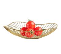 Fruit Basket - 28 cm Artistic Wire Basket Kitchen Decoration Openwork Food Container | Modern Stand for Lemon Strawberry Banana Grape Orange Storage Table Black Design