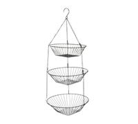 Fruit Basket - 3-Tier Wire Market Basket Stand | Vegetable Baskets For Kitchen | Snacks Jars Bins | Fruit Organizer Produce Baskets For Food Snack Bread Potato Onion Gardening Tools Bathroom Garden