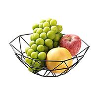 Fruit Basket - Black Fruit Bowl | Wire Fruit Basket | Fruit Baskets for Kitchens | Metal Fruit Bowl or Kitchen Counter | Large Iron Fruit Stand for Countertop