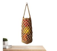 Fruit Basket Boho Hand Woven Mesh Bag for Fruits and Vegetables in the Kitchen - Onion Basket for Wall - for Home, Rustic, Apartment, Living Room, Bedroom, Balcony, Laundry, Entrance, Dispens