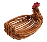 Fruit basket, candy container in chicken shape, presentation basket for serving, the basket is particularly suitable for potatoes, bread, crackers, chips, kitchen, pantry, counter