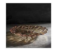 Fruit Basket Fruit Plate Senior Fruit Plate Living Room Coffee Table Household High-Grade Light Luxury Large Glass Fruit Plate Fashion Simple Fruit Plate Decorative Fruit Bowl (Color : Gold, Size :
