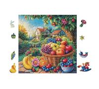 Fruit Basket Harvest 100 Pcs Jigsaw Puzzle Bundle Family Puzzle Lovers Fun Family Game Mindful Activity Spring Eco Friendly Cardboard 28x28cm