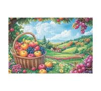 Fruit Basket Harvest 1000-piece Jigsaw Puzzle Bundle Family Puzzle Lovers Brain Training Mindful Activity Spring Recycled Cardboard 1000 PCS
