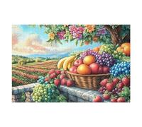 Fruit Basket Harvest 1000 Piece Jigsaw Puzzle for All Ages Idea Spooky Fun High Resolution Print Home Decor Stress Relief 1000 PCS