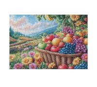 Fruit Basket Harvest 300 Pcs Jigsaw Puzzle Bundle Puzzle for Adults Teens 14+ Fun Family Game Mindful Activity Spring Gift Precision Cut Board 300 PCS