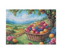 Fruit Basket Harvest 300-piece Jigsaw Puzzle Bundle Family Puzzle Lovers Brain Training Mindful Activity Spring Creativity & Gift Giving 300 PCS