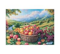 Fruit Basket Harvest 500 Pcs Jigsaw Puzzle Bundle Family Puzzle Lovers Fun Family Game Mindful Activity Spring Eco Friendly Cardboard 500 PCS